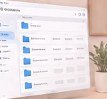 Illustrative sample: neatly organized folders in a file manager
