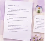 Illustrative sample: printed research notes and documentation
